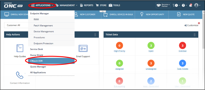 Comodo EDR Login To The Administrative Console Comodo Endpoint 